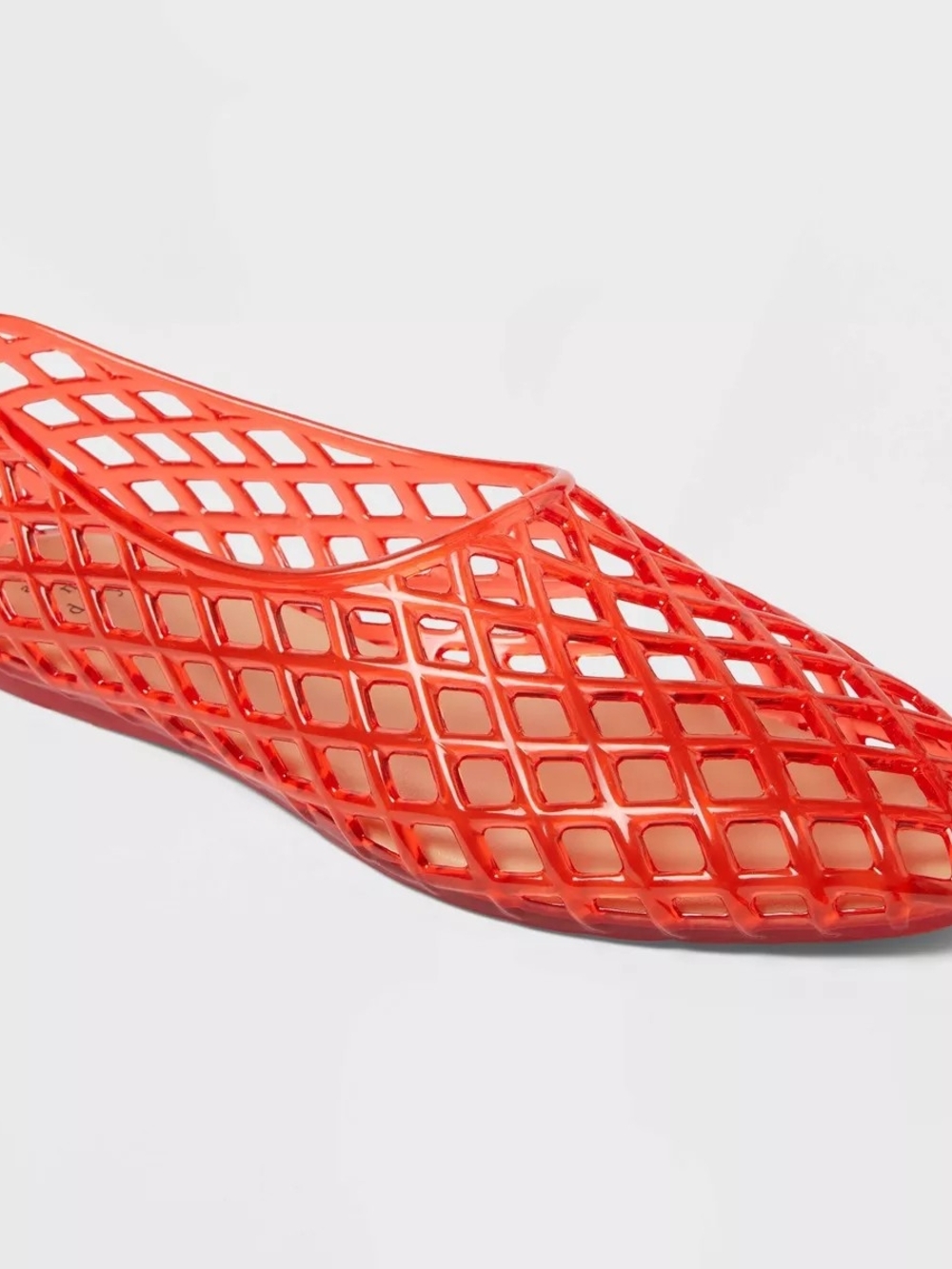 a new day Coral Red Lattice Jelly Slip-On Flats - Picture 2 of 5